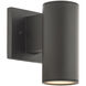 Cylinder LED 6.75 inch Bronze Outdoor Wall Light