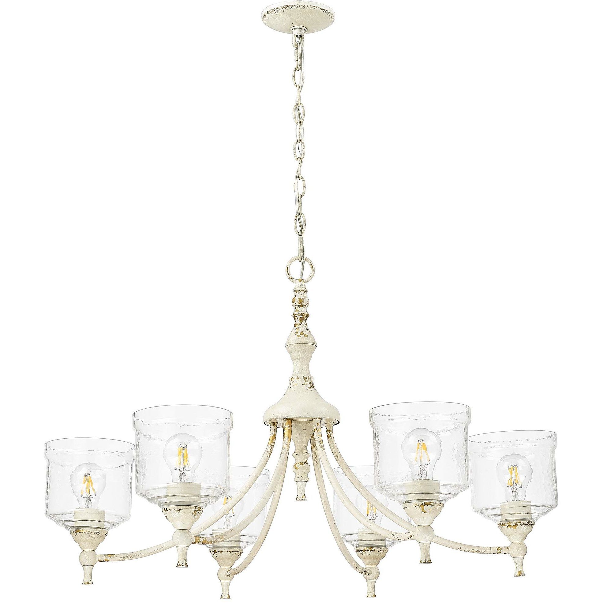 Keating 33.5 inch 60.00 watt Antique Ivory Chandelier Ceiling Light