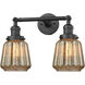 Franklin Restoration Chatham 2 Light 6 inch Oil Rubbed Bronze Bath Vanity Light Wall Light in Mercury Glass, Franklin Restoration