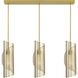 Hillbourne Linear Chandelier Ceiling Light in Warm Brass