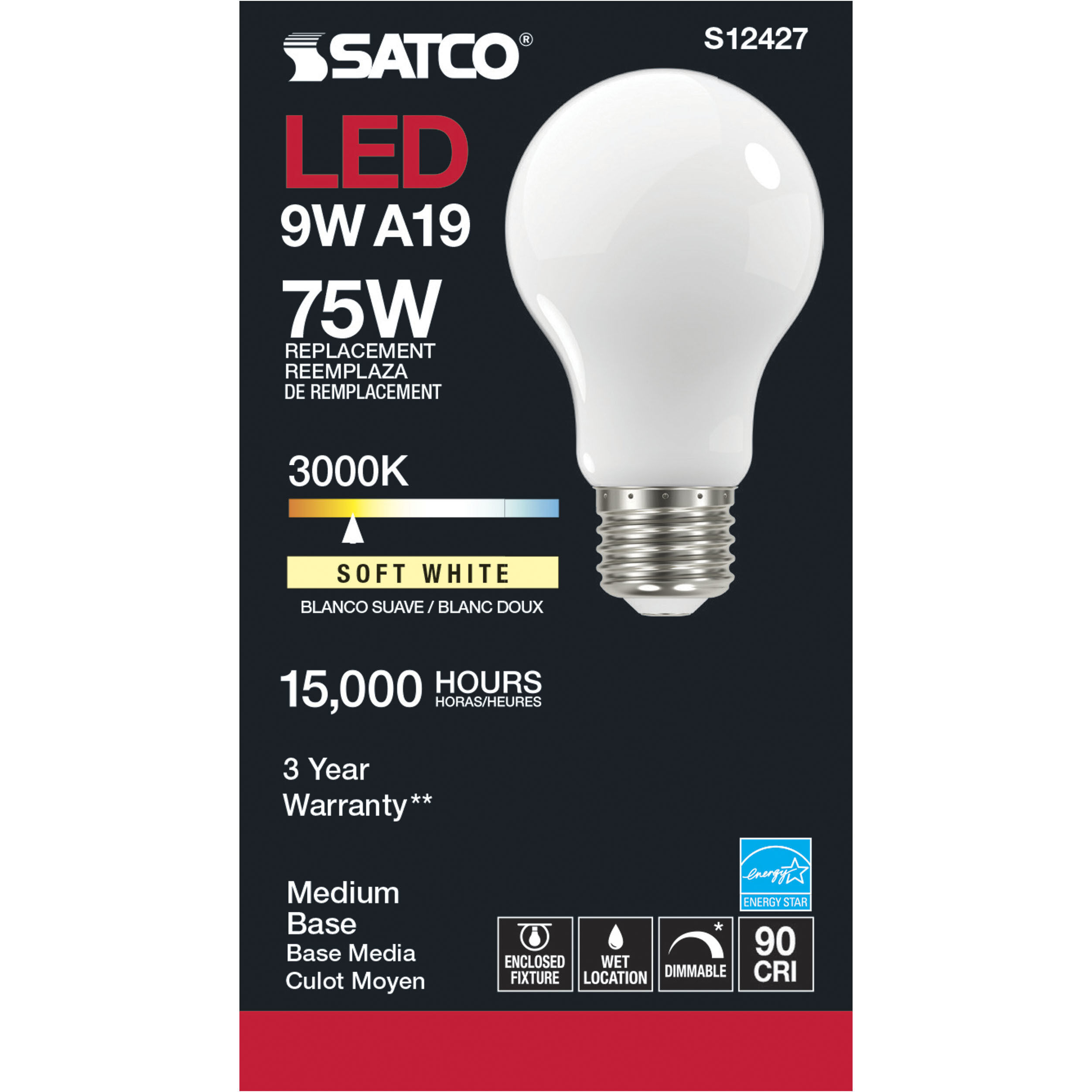 Lumos LED Medium 11.00 watt 120 3000K Light Bulb