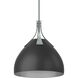 Summit 1 Light 12.8 inch Vintage Platinum and Black Pendant Ceiling Light in Vintage Platinum/Black