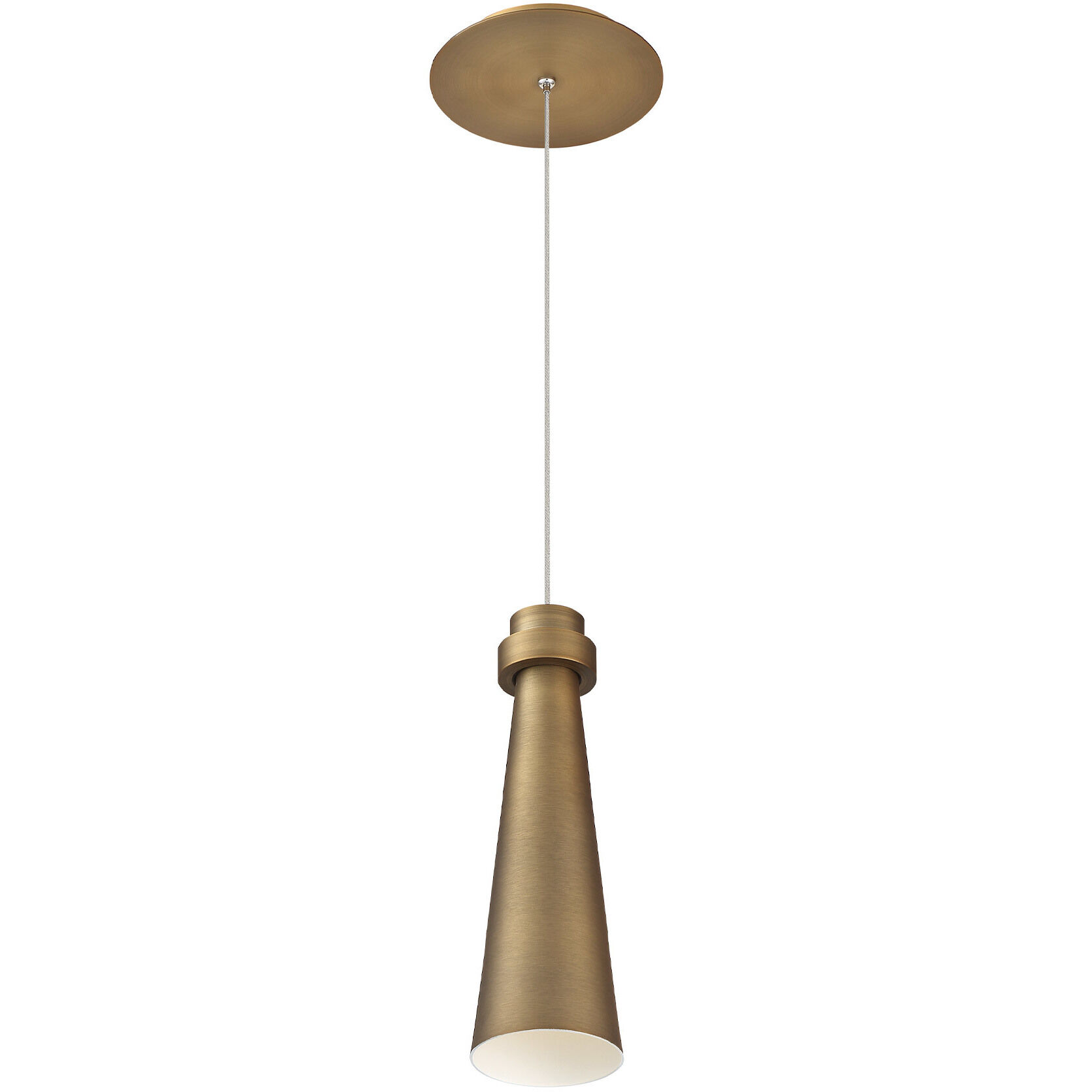 Future LED 3.75 inch Aged Brass Mini Pendant Ceiling Light, dweLED