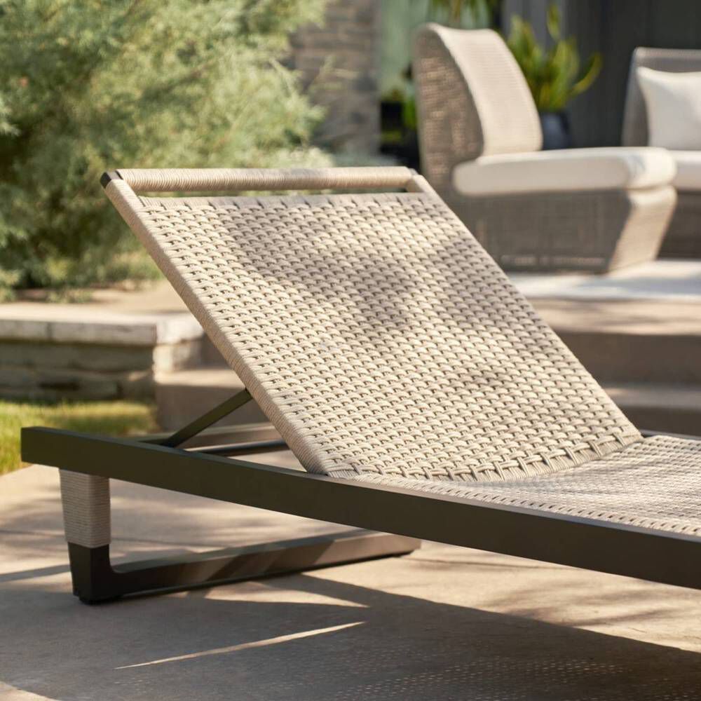 Daytona Buff and Blackened Bronze Outdoor Chaise