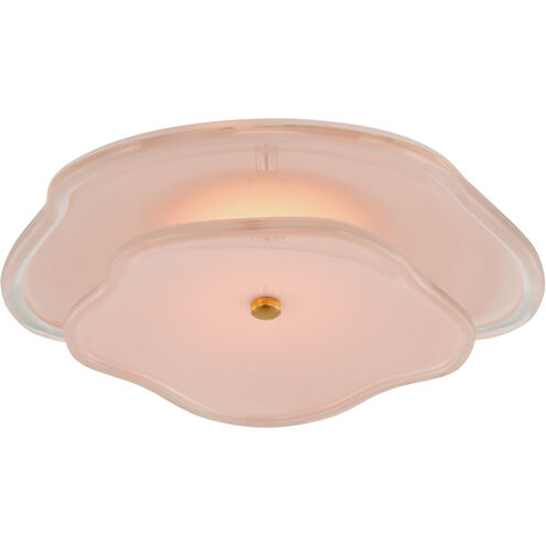 kate spade new york Leighton LED 14 inch Soft Brass Layered Flush Mount Ceiling Light in Blush Tinted Glass