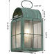 Durham 1 Light 10.25 inch Verde Green Outdoor Sconce in Seedy Glass, Brass Traditions by Innovations Lighting