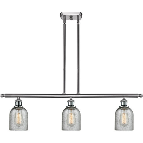 Ballston Caledonia LED 42 inch Brushed Satin Nickel Island Light Ceiling Light in Charcoal Glass, Ballston