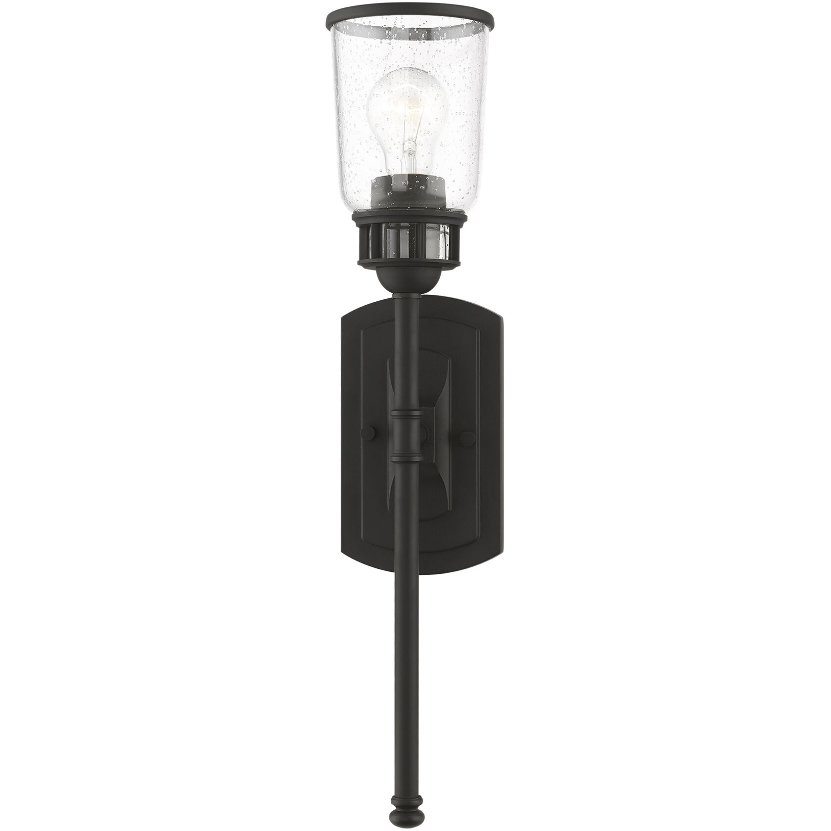 Lawrenceville 1 Light 5 inch Black Single Sconce Wall Light, Large