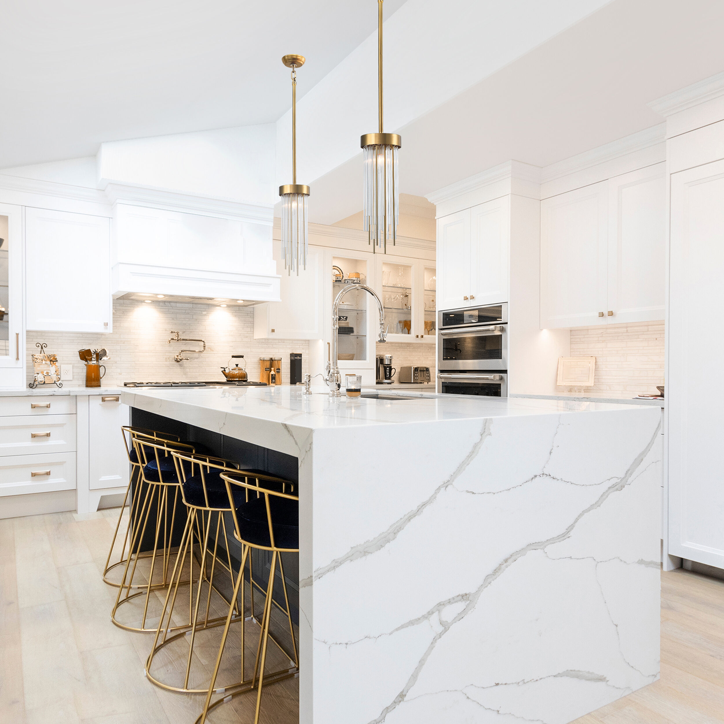 Waterfall 1 Light 5.88 inch Aged Brass Mini Pendant Ceiling Light