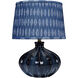 Hershey 20 inch 150.00 watt Reactive Deep Blue Glaze Table Lamp Portable Light