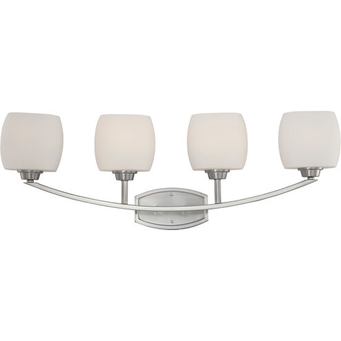 Helium 4 Light 34 inch Brushed Nickel Vanity Light Wall Light