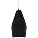Radiance Collection - Crease Pendant Ceiling Light in Matte Black, White Cord, Replaceable Bulb, Gloss Black/Matte White, Form+Finish+Function