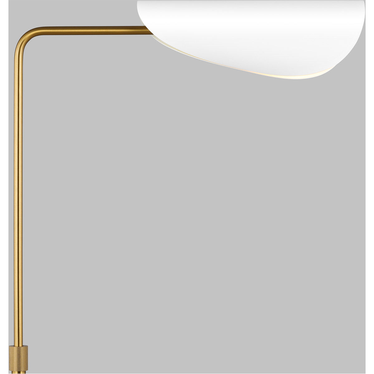 AERIN Tresa 47 inch 9.00 watt Matte White and Burnished Brass Task Floor Lamp Portable Light in Burnished Brass / Matte White