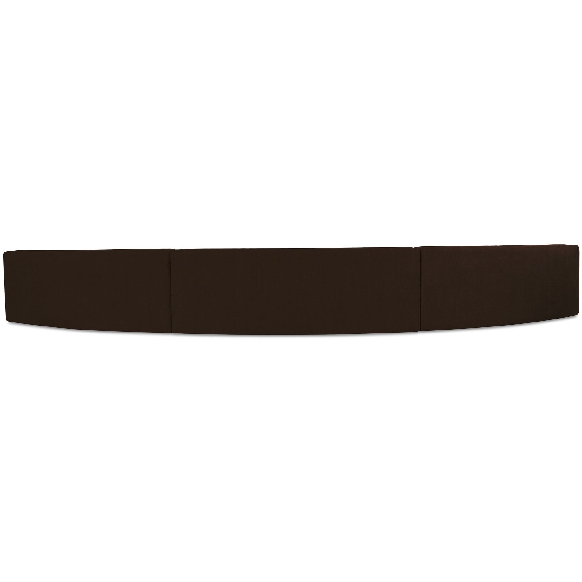 Naomi Brown Concave Modular Sectional, 3 Piece