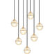 Misty 7 Light 19.25 inch Aged Gold Brass Pendant Ceiling Light