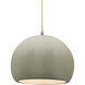 Radiance LED 10 inch Celadon Green Crackle and Brushed Nickel Pendant Ceiling Light