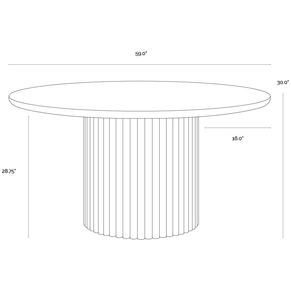Banyan 59 X 30 inch Cream / Mocha Dining Table