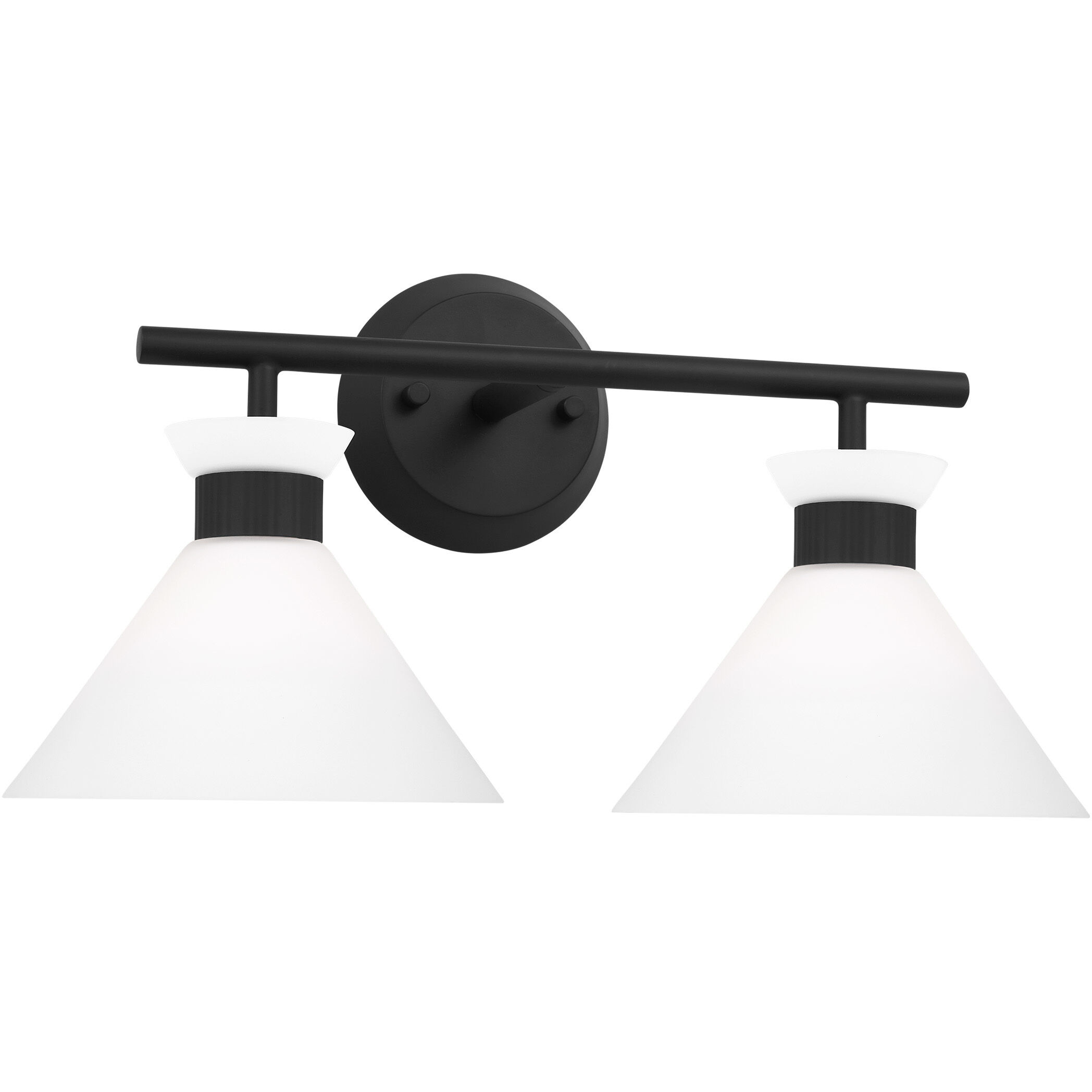 Drew & Jonathan Belcarra 2 Light 17.25 inch Midnight Black Wall Bath Fixture Wall Light
