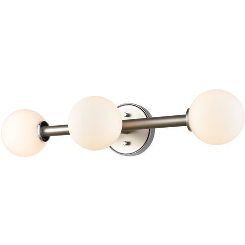 Alouette 3 Light 24 inch Chrome and Buffed Nickel Bath Vanity Wall Light
