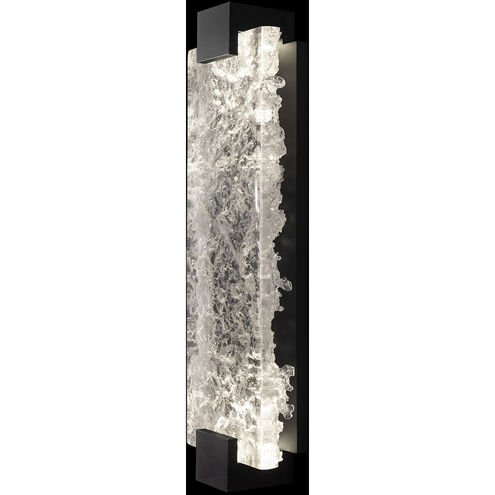 Terra Wall Sconce Wall Light in Black, Clear Studio Glass