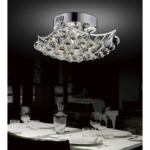 Queen 6 Light 17 inch Chrome Flush Mount Ceiling Light