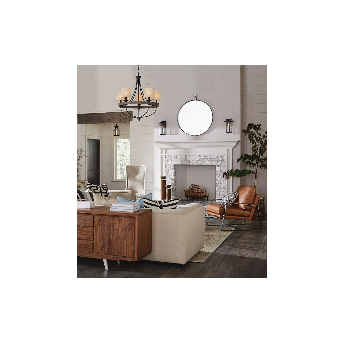 Accessory Shade Flax Linen 6 inch Chandelier Shade