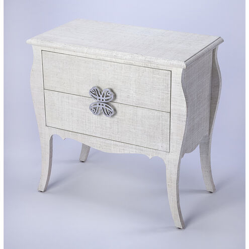 Butler Loft Felicia White Raffia Chest/Cabinet