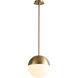 Mondo LED 12 inch Aged Brass Pendant Ceiling Light