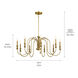 Homestead Karthe 9 Light 42 inch Natural Brass Chandelier Ceiling Light, Karthe
