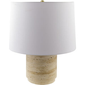 Travera 19 inch 150 watt Butter Accent Table Lamp Portable Light
