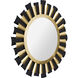 Daphne 36 X 36 inch Matte Black and French Gold Wall Mirror, Smithsonian Collaboration