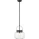 Wickglow 1 Light 11 inch Dark Matte Black Pendant Ceiling Light