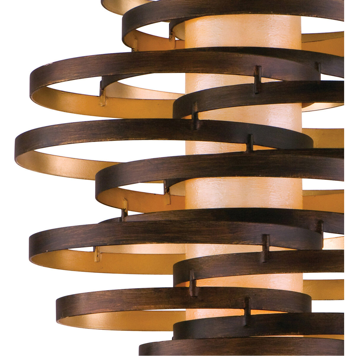 Vertigo 3 Light 23 inch Bronze / Gold Leaf Pendant Ceiling Light