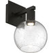 Port Nine LED 8 inch Matte Black Wall Sconce Wall Light in Seeded
