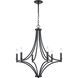 Spanish Villa 6 Light 26 inch Charcoal Chandelier Ceiling Light
