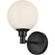 Cordelia 1 Light 6 inch Black Bath Sconce Wall Light