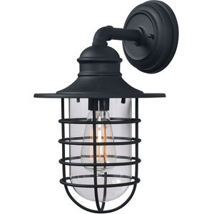 Eli 1 Light 18 inch Sandy Black Outdoor Wall Lantern, Large