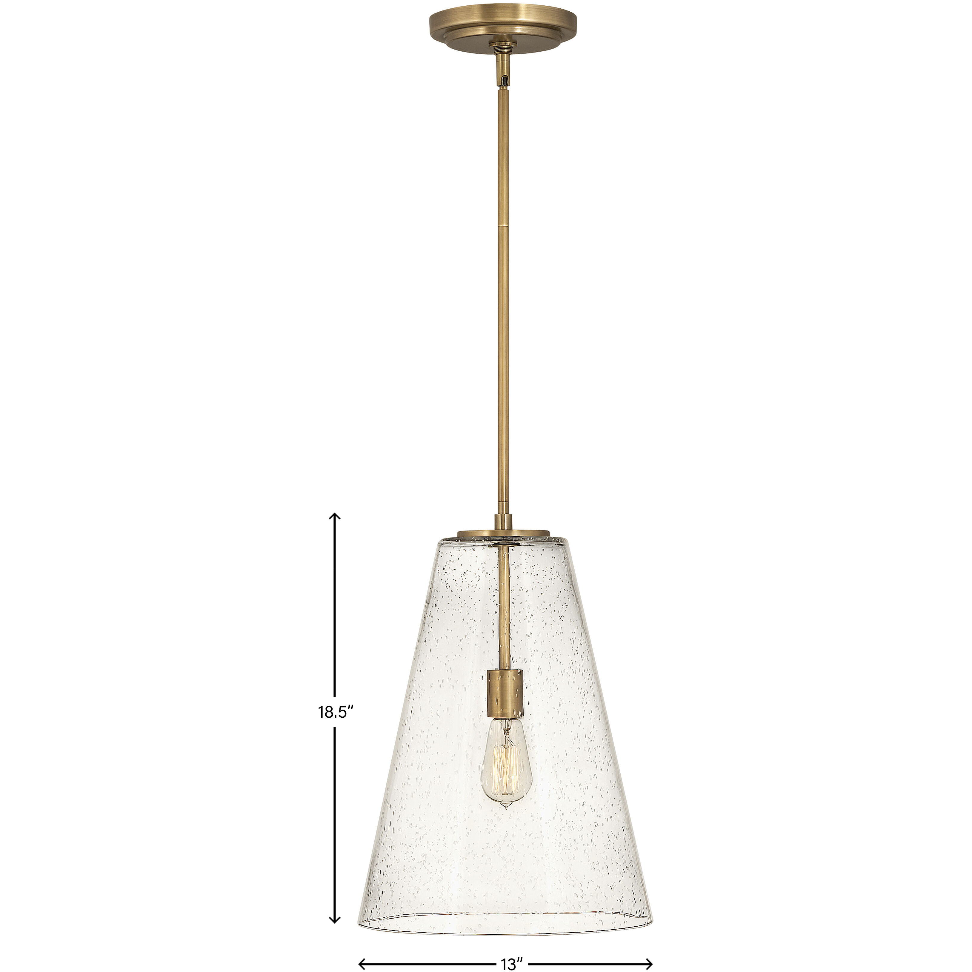 Vance 1 Light 13 inch Heritage Brass Indoor Pendant Ceiling Light