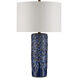 Fairmont 28.5 inch 150 watt Dark Blue Reactive Table Lamp Portable Light