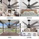 Atlas Ariella 64 inch Matte Black with Brushed Nickel Blades Ceiling Fan