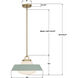 Xander 1 Light 16 inch Vibrant Gold Pendant Ceiling Light
