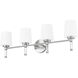 Henri 4 Light 32 inch Brushed Nickel Bathroom Vanity Wall Light