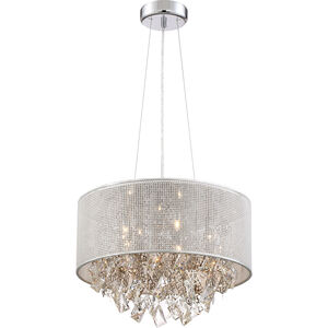 Pax 5 Light 17 inch Chrome with Crystal Pendant Ceiling Light