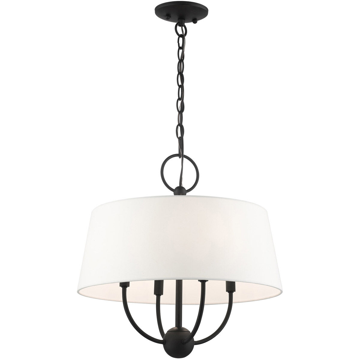 Ridgecrest 4 Light 18 inch Black Pendant Chandelier Ceiling Light