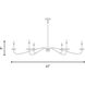 Stella 6 Light 62 inch Matte Black Chandelier Ceiling Light