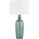 Bellmawr 32 inch 25 watt Aged Brass and Ceramic Reactive Palladian Table Lamp Portable Light