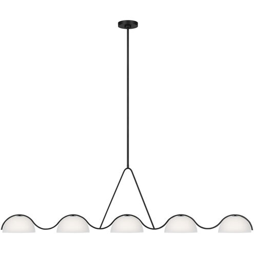 Kelly by Kelly Wearstler Nido 5 Light 60 inch Midnight Black Linear Chandelier Ceiling Light