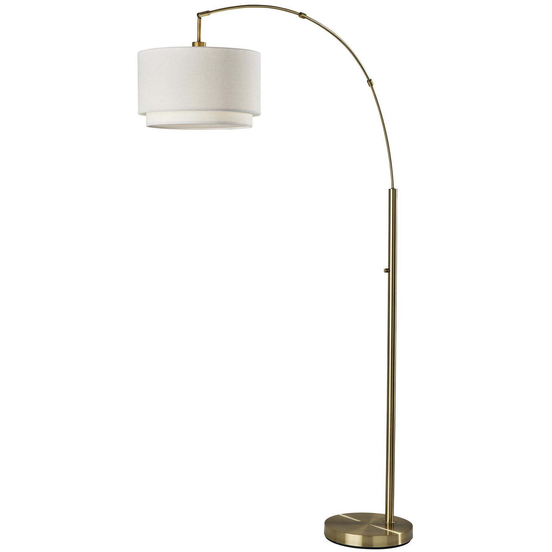 Brinkley 73.5 inch 100.00 watt Antique Brass Arc Floor Lamp Portable Light
