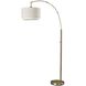Brinkley 73.5 inch 100.00 watt Antique Brass Arc Floor Lamp Portable Light
