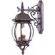 Chateau 3 Light 22 inch Burled Walnut Exterior Wall Mount